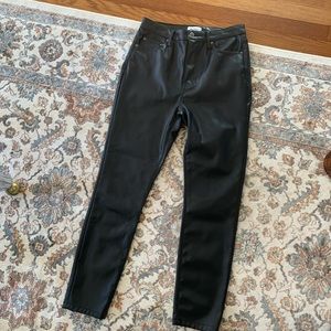 Pistola Aline High Rise Skinny Vegan Leather Pants in Slate Black
Size 28